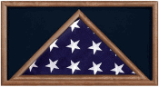 Military Flag and award Medal Display Case -Shadow Box